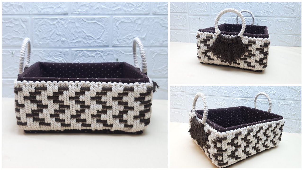 DIY STORAGE BASKET/HOW TO MAKE A BEAUTIFUL STORAGE BASKET FROM