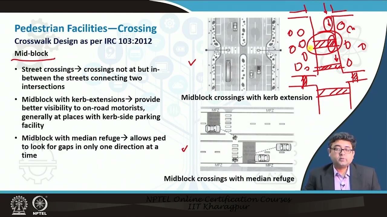 Lecture 38: Non-Motorised Transportation (NMT) Planning: Design of Pedestrian Infrastructure