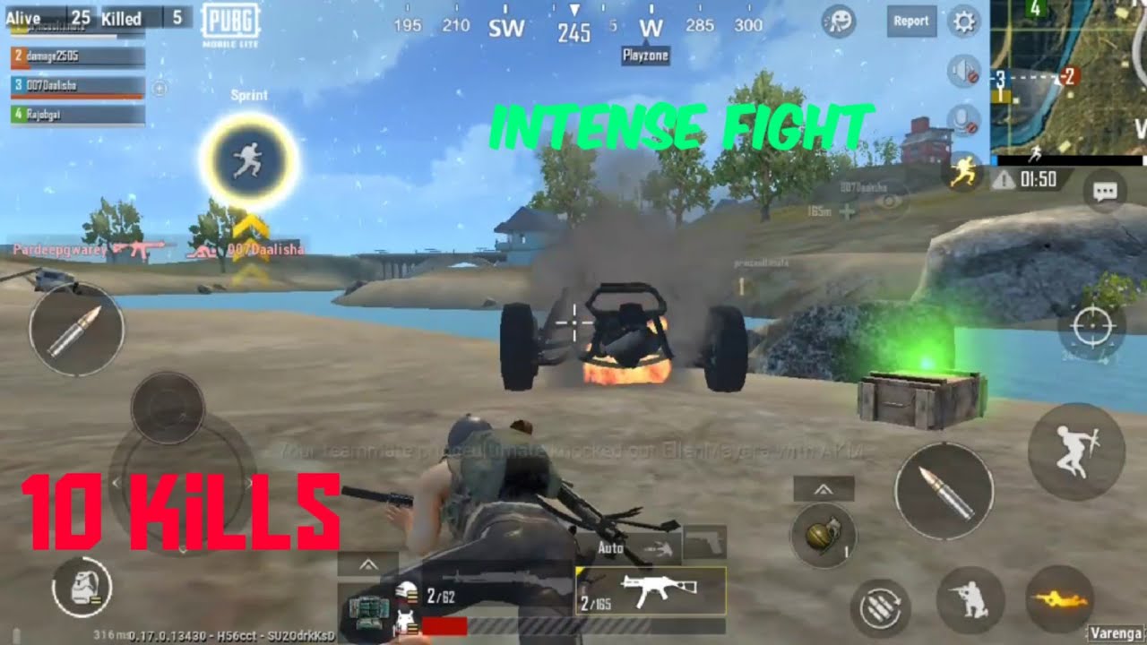 ACE lobby pubg lite gameplay DAMAGE YT..10 kills - YouTube