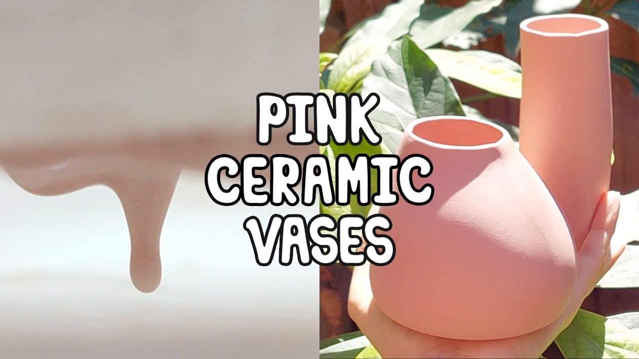 SLIP CASTING l A Set of Ceramic Pink Vases