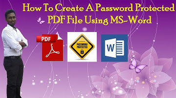 How to create a password protected PDF file using MS Word