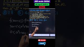 O8 April shift-2 JEE main 2026 questions from ellipse #jeemain #jee #iit #maths #iitentrance