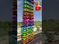 71 buses cresh tower fall | beamng drive | beamng | BeamNG.Drive #beamng #shorts