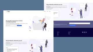 Fylo Landing Page With Two Column Layout | Frontend Mentor (HTML, CSS, & JS)