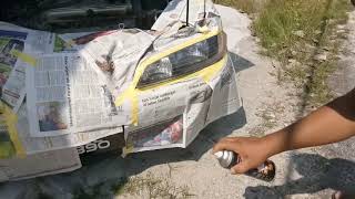 Spray lampu kereta yang sebam