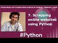 HINDI | Python | Scrap using Python | 2nd project out of 4 #pythonhindi #scrapping
