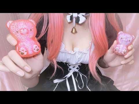【ASMR】メイドさんがスクイーズで耳塞ぎ💗【睡眠導入】
