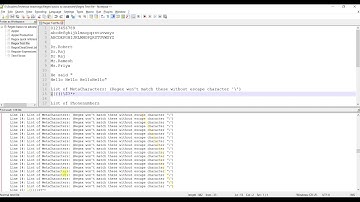 Meta Characters in Regex