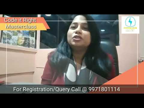 Code it Right - Masterclass - Coach Neena