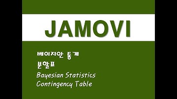 자모비를 활용한 기초통계 - (45) 베이지안 통계/분할표 (Bayesian Statistics)/(Contingency Table)