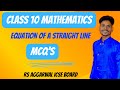 Class 10 maths equation of a straight line mcq rs aggarwal icse board icse maths youtube channel