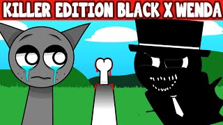 Incredibox Sprunki Retake But Mr. Black Eating Wenda - All Reactions New Mod