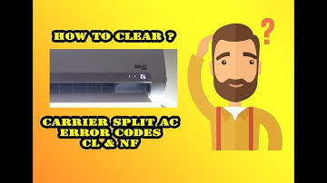 How to Clear CL and NF notification in Carrier AC