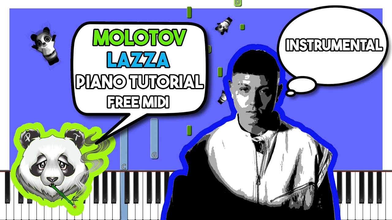 LAZZA - MOLOTOV - KARAOKE Piano Tutorial