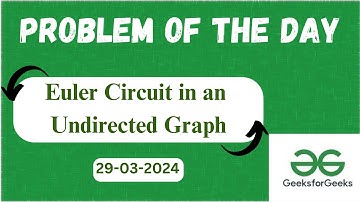 Euler Circuit in an Undirected Graph  | POTD GFG | Java