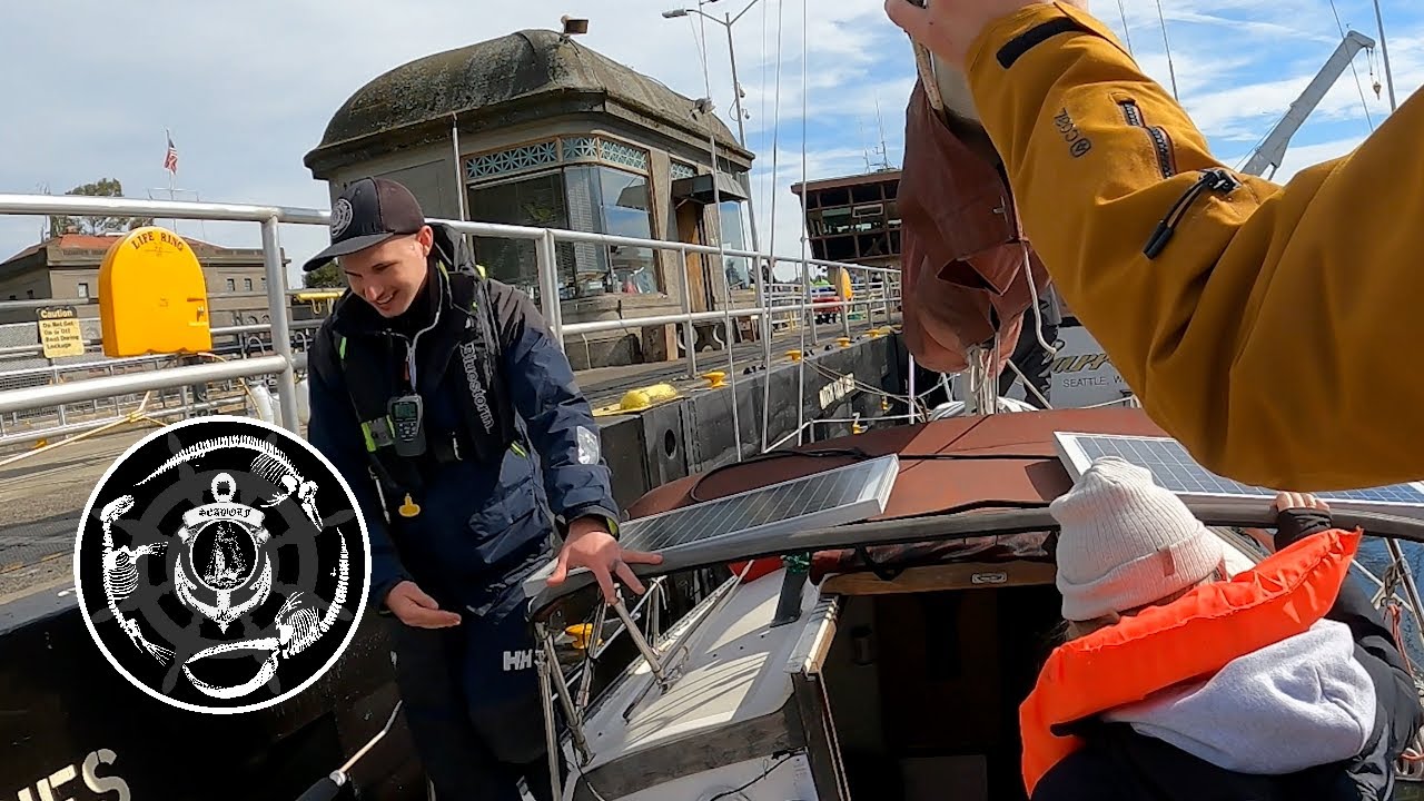 Locking Through the Ballard Locks Small Sailboat