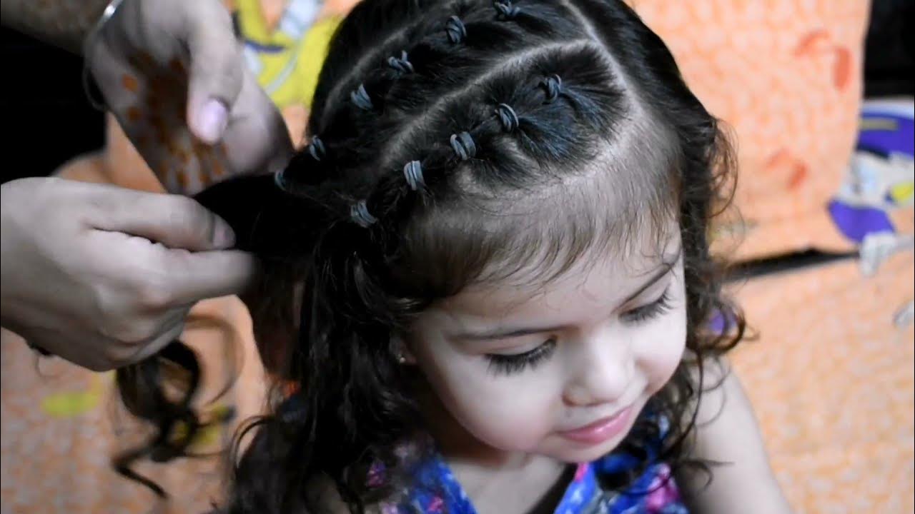 Quick and stylish hairstyle for baby girl 2 year old - YouTube