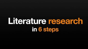 Literature Research in 6 steps - Hanze Library Minilecture