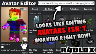 Avatar Editor not updating avatar correctly - Website Bugs