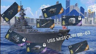 USS MISSOURI BB-63 ship in modern warship game @ERROR13184