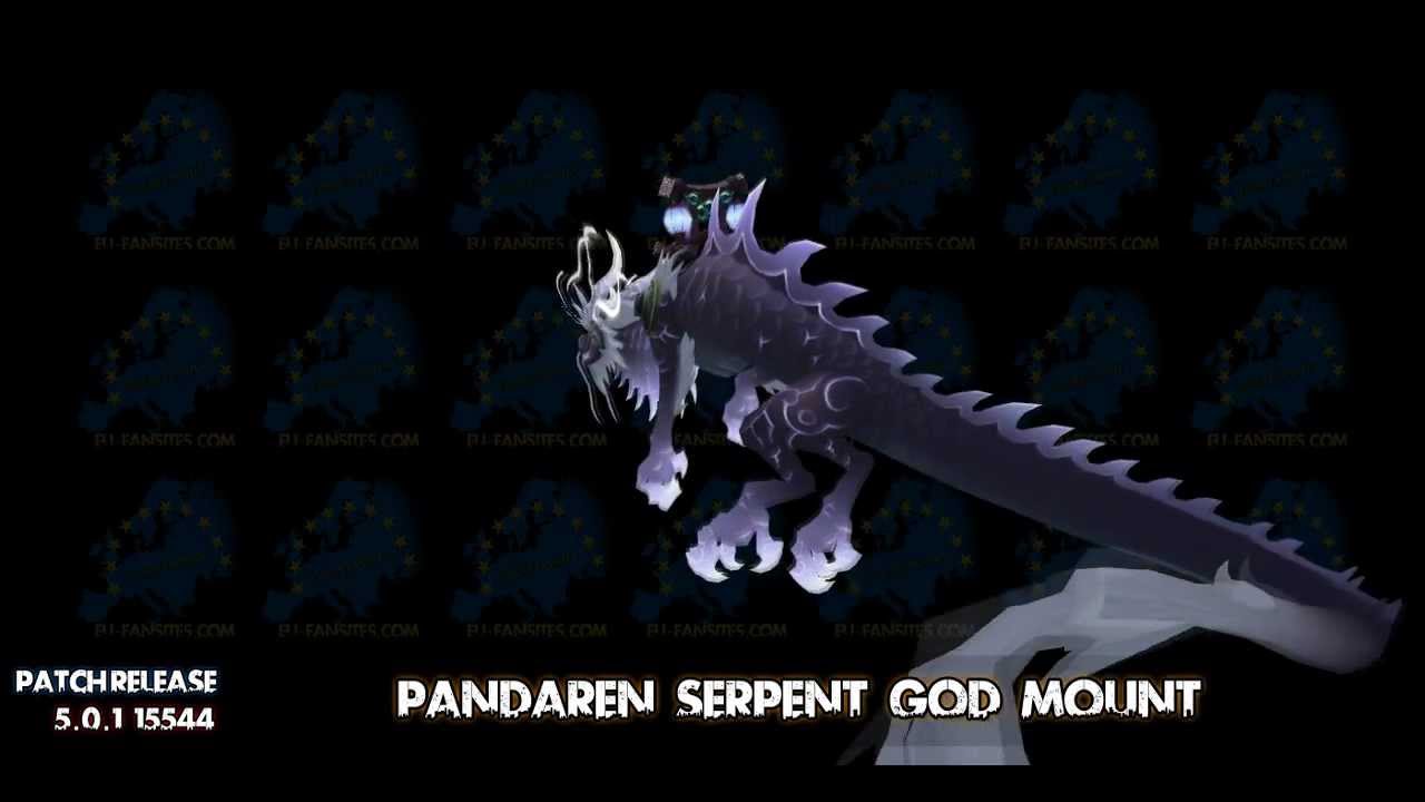 Pandaren Serpent God Mount & Panther Flying Mount