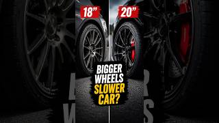 Are oversized wheels making you slower? 🤔💭 #automotiveengineering #modifiedcars #performancecars