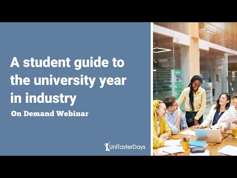 A student guide to the university year in industry | On Demand Webinar