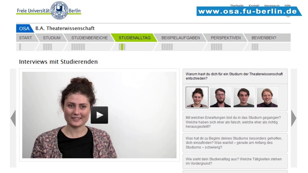 B.A. Theaterwissenschaft studieren an der Freien Universität Berlin