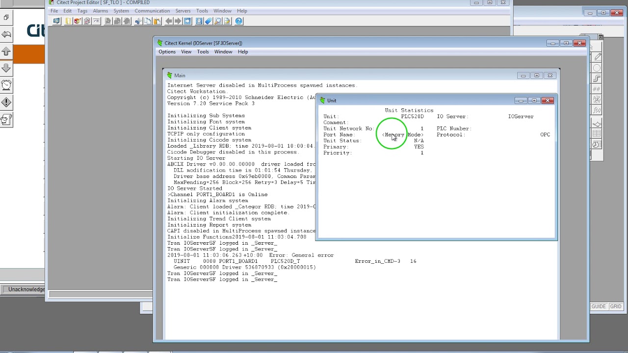 citect kernel general tab