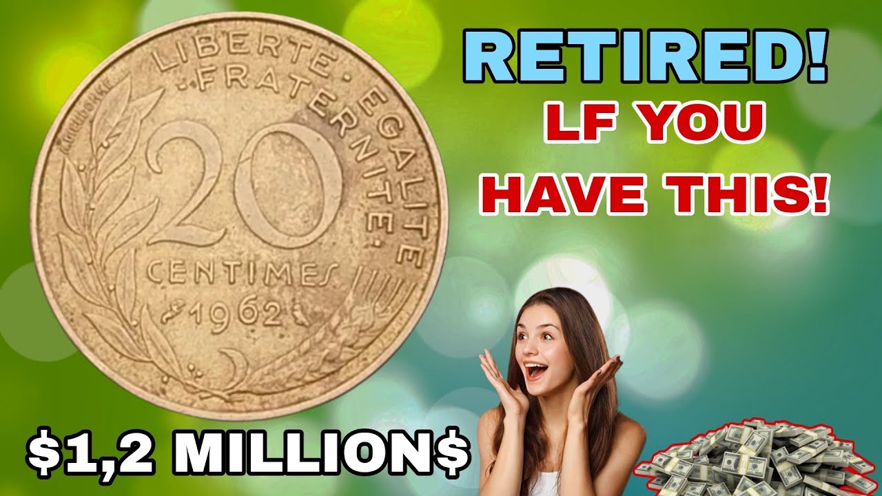 1962 French 20 Centimes Coin | Liberté Égalité Fraternité | Vintage France Currency