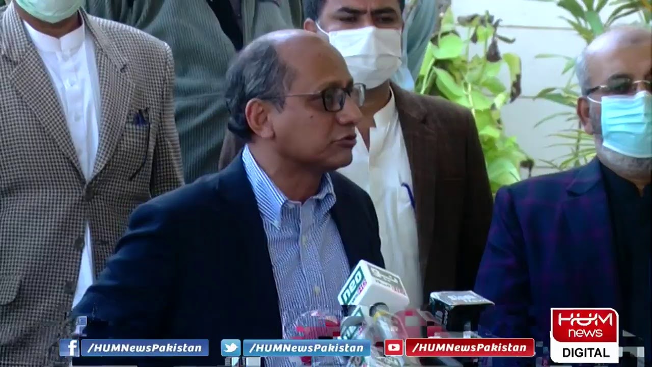Saeed Ghani talks to media