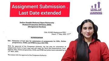 IGNOU Assignment Last Date extended Level Up Learning Simran Gumber