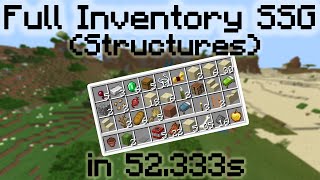 [FWR] Minecraft Bedrock | Full Inventory SSG (Structures) in 52.333s