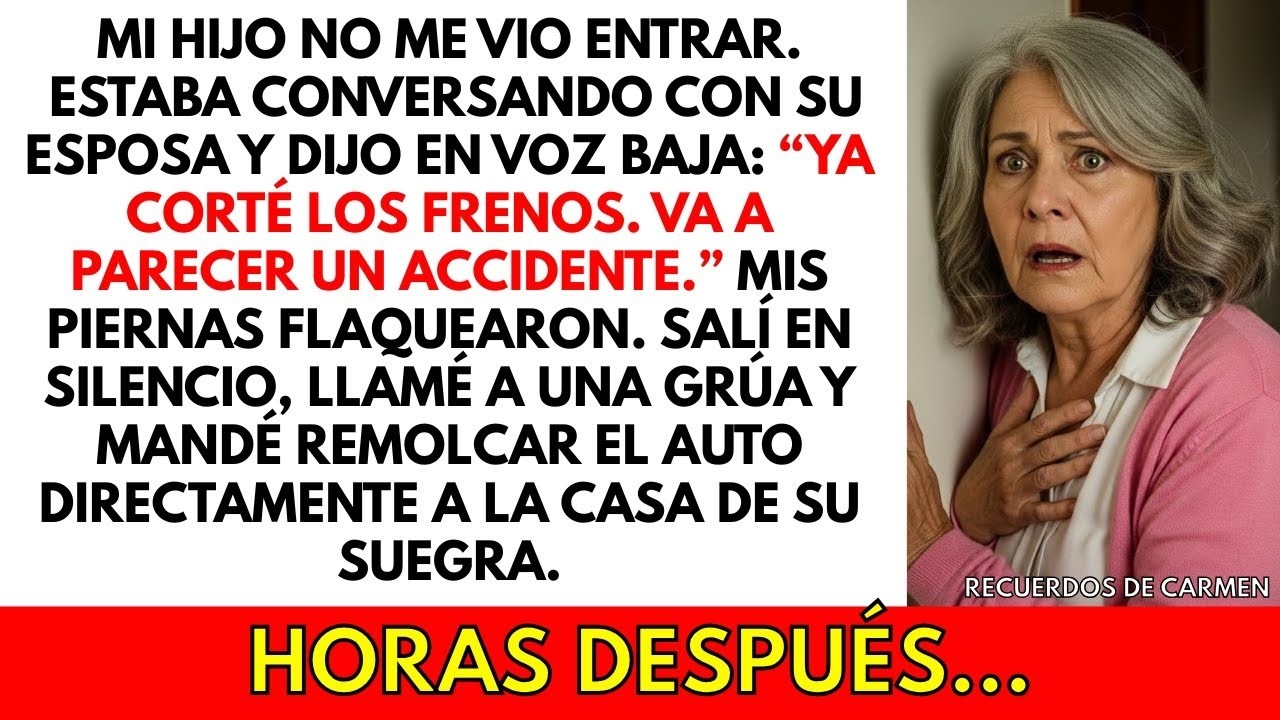 Escuché a mi hijo decir que había cortado los frenos de mi auto. Salí y llamé a una grúa…