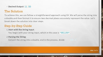 How to Easily Convert a String to Decimal with 2 Decimal Places in C#