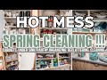 MESSY SPRING CLEAN WITH ME | SPRING CLEANING, DECLUTTERING, ORGANIZING 2022 | KITCHEN ORGANIZATION