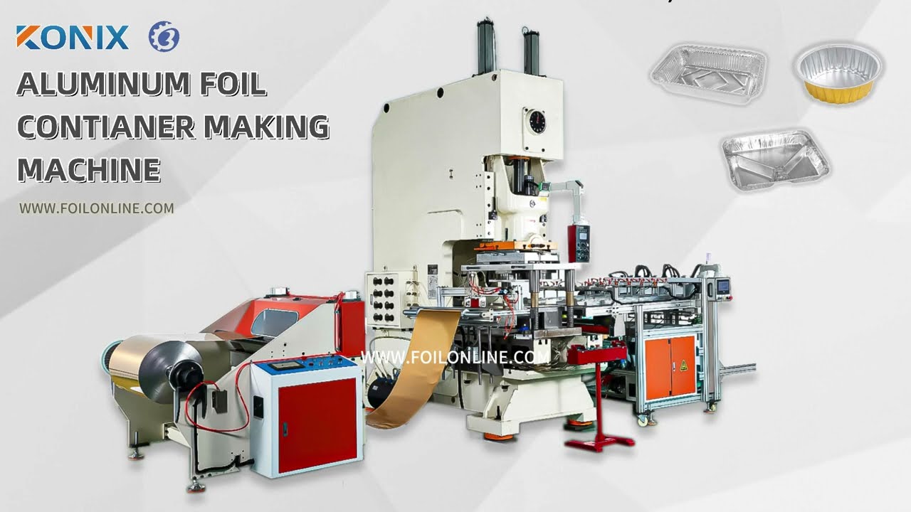Automatic Aluminium Foil Container Making Machine 60T - 2 Cavities Machine