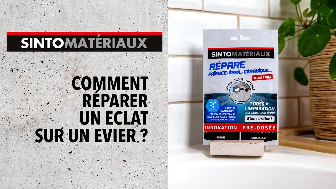 Comment réparer un éclat sur un évier grâce au Répare dose Sinto ? 