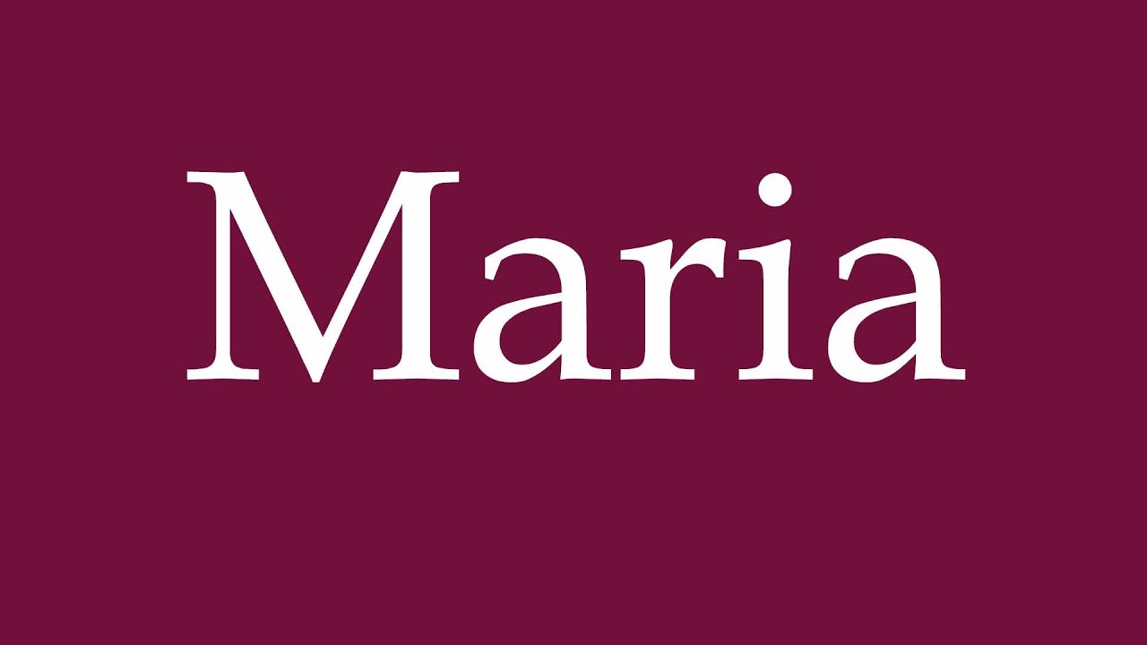 How To Pronounce Maria Correctly In German YouTube how-to-pronounce-maria-correctly-in-german-youtube