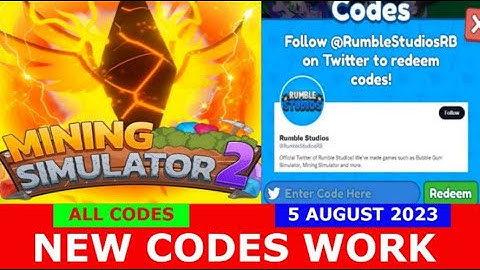 *NEW UPDATE CODES* [CORRUPT] Mining Simulator 2 ROBLOX | ALL CODES | 5 AUGUST 2023