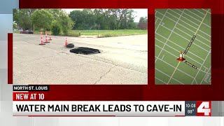 Water main break leads to street cave-in in North City
