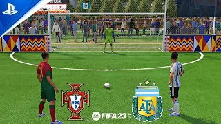 ARGENTINA V PORTUGAL ! MESSI VS RONALDO ! PENALTY SHOOTOUT ! FIFA 23 VOLTA FOOTBALL