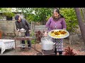 Cooking Delicious BEEF KHINKALI in Village House, Beautiful Rural Village Life of Azerbaijan