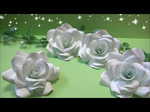 ペーパーフラワー 簡単 綺麗なバラの花の作り方 Diy Paper Flower Easy A Beautiful Rose Youtube