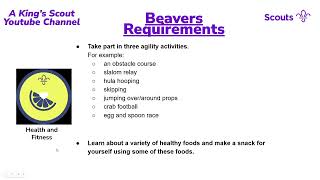 Health and Fitness Activity Badge - Beavers
