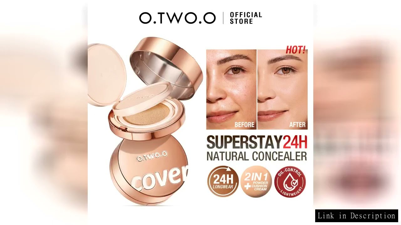 O.TWO.O Air Cushion BB Cream Face Powder 2 in 1 High Coverage Makeup Base Oil-control Concealer Sett
