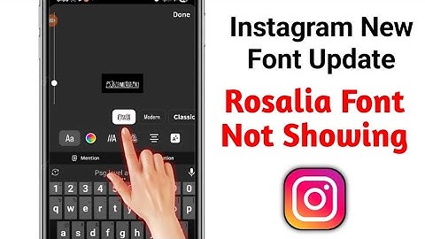 Instagram New Font Update || Rosalia Font Not Showing On Instagram