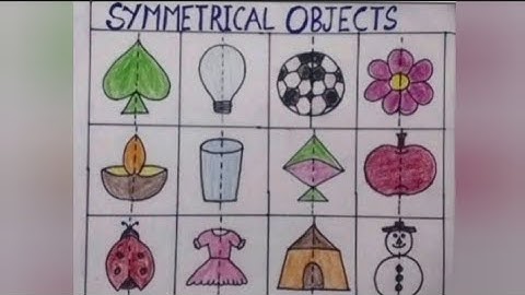Drawing of Symmetrical Objects | School project on symmetrical objects | Line of Symmetry
