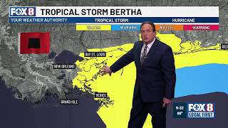 Tropical Storm Bertha appearing to be less a threat to New Orleans, models suggest