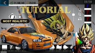 Realistic GOKU itasha on R34 TUTORIAL | CAR PARKING MULTIPLAYER screenshot 5